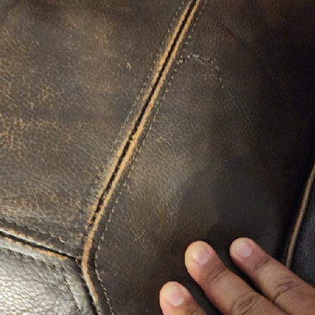 Seam Separation on Leather Sofa After
